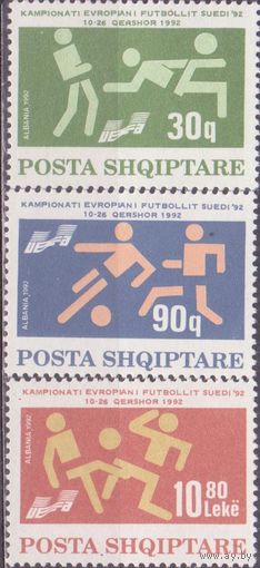 АЛБАНИЯ - ФУТБОЛ - ЧЕМПИОНАТ ЕВРОПЫ ПО ФУТБОЛУ 1992 ГОД - 2499-2501** (АПР