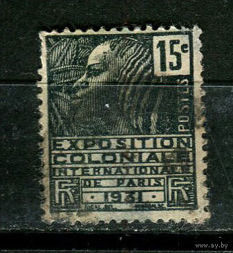 Франция - 1930 - Международная колониальная выставка 15С - (есть тонкое место) - [Mi.257] - 1 марка. Гашеная.  (Лот 23JH)-TG2P25