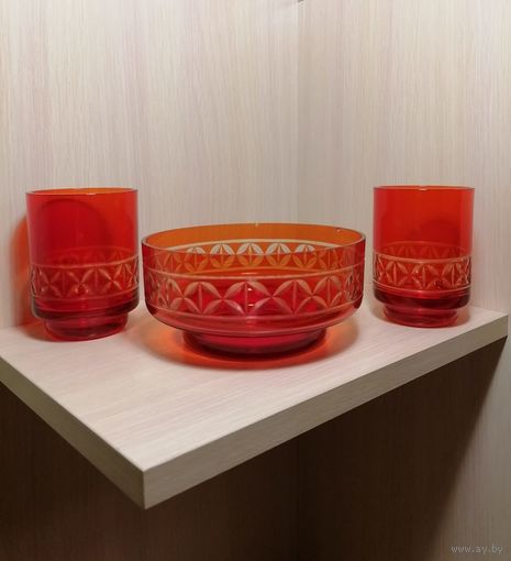 Посуда/Красное стекло