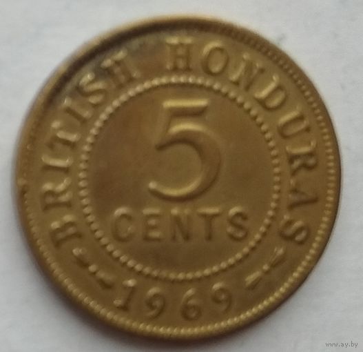 Британский Гондурас 5 центов 1969 г.