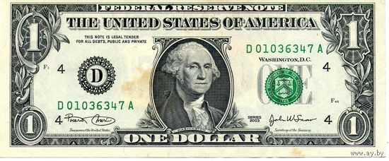 1 доллар 2003 D Цена за шт.
