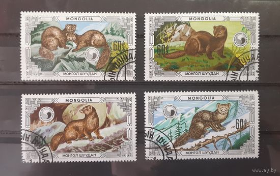 Монголия. 1986 год. Фауна. Пушные звери