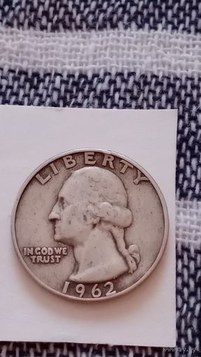 США  четверть доллара 1962 d