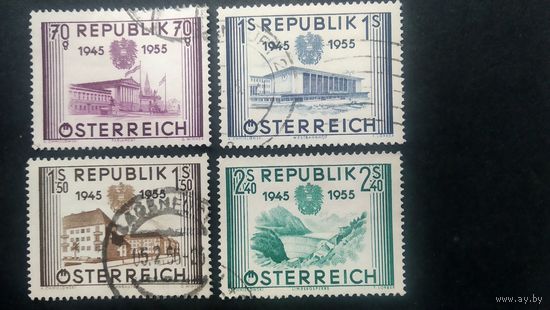 Австрия \142ф\ 1955 день Республики. герб