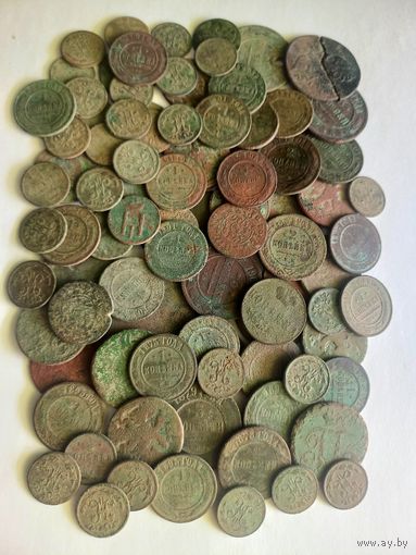 Монеты РИ. 90 шт. (без баратинок). С рубля, без м.ц. См. др. мои лоты