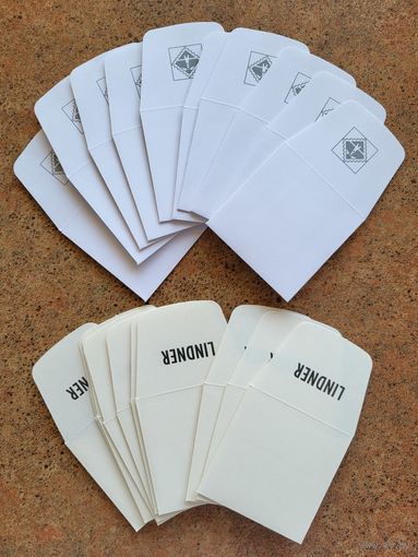 Leuchtturm бумажные пакетики для монет 46x46 мм! 10 штук! Германия, Лёйхтурм, Leuchtturm! ВОЗМОЖЕН ОБМЕН!