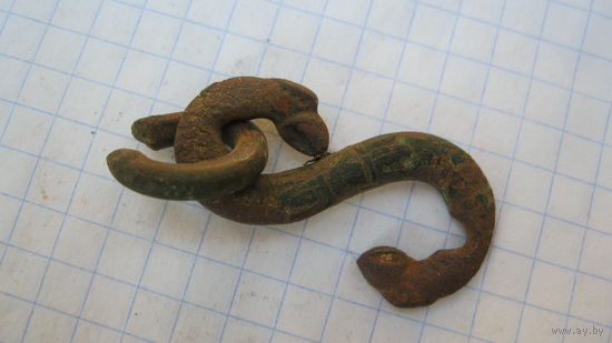 Зацеп-змейка. Бронза, литье.