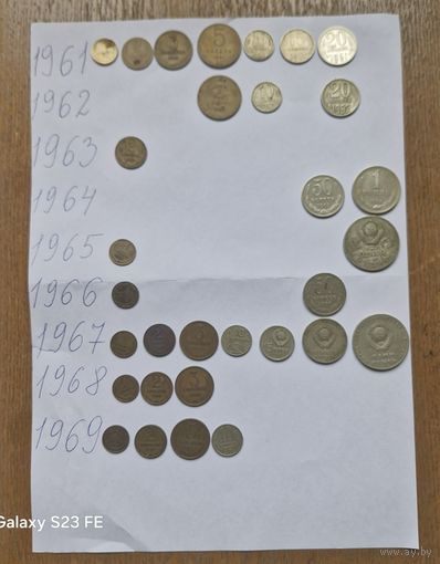 Коллекция монет СССР 1961-91 годов.