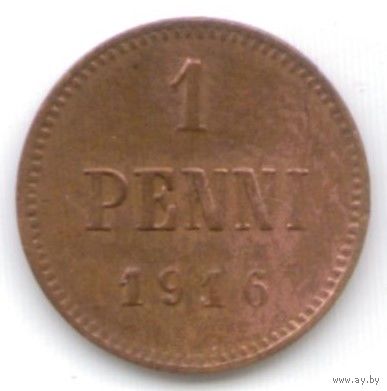 1 пенни 1916 год _состояние XF/aUNC