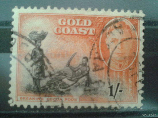Золотой берег, колония Англии, 1948. Стандарт. Король Георг VI. 1Sh