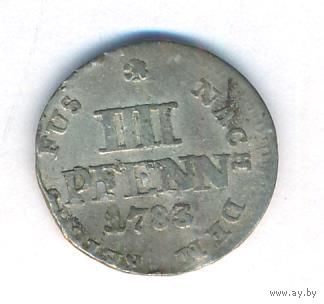 Германия 4 пфеннига 1783 год Ag _состояние VF
