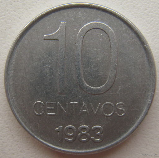 Аргентина 10 сентаво 1983 г.