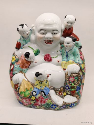 Статуэтка "Хотэй с детьм", фарфор Китай