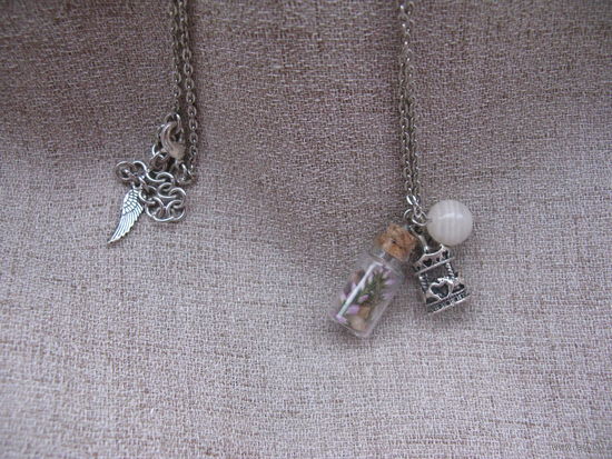 Подвеска с бутылочкой  и ониксом