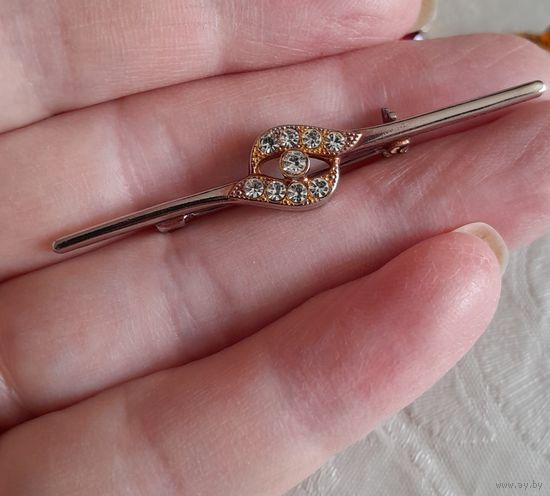 Винтажная брошь- бар
