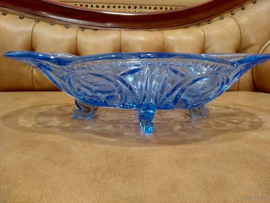Шикарная интерьерная ваза 32 см. МАКИ. Арт Деко. Производство walther sohne glass серия Бранденбург. 1920- 1949.