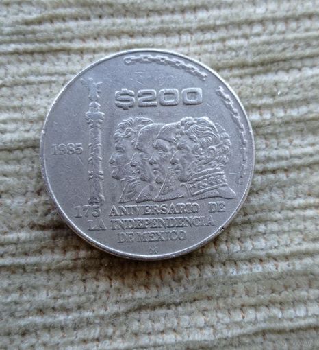 Werty71 Мексика 200 песо 1985 175 лет Независимости
