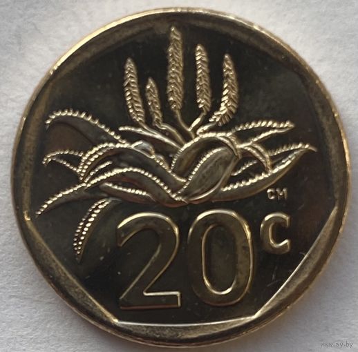 ЮАР 20 центов 2024 г.
