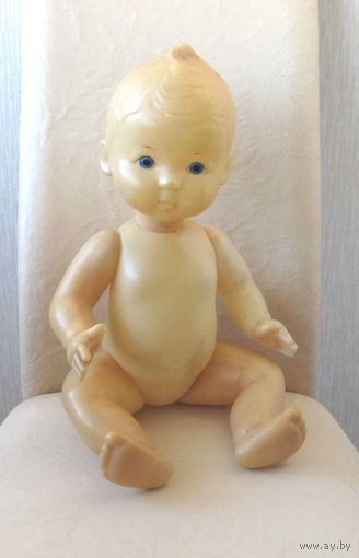 Все лоты с рубля.Кукла,Пупс Димка ,с хохолком ,46 см. ф-ка 8 марта, 1950-е,СССР