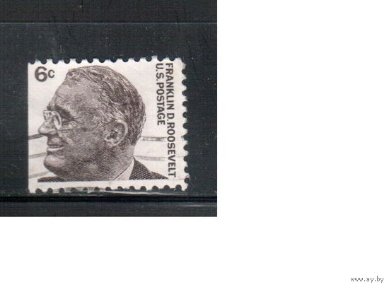США-1966, (Мих.894 D) , гаш. , Стандарт, Рузвельт(одиночка),