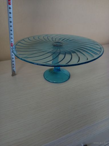Тортовница, котфетница СССР, цветное стекло