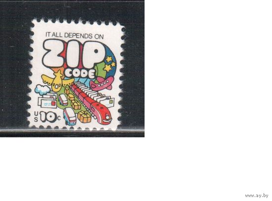США-1974, (Мих.1129) , * (без клея) ,  Стандарт,  (одиночка)