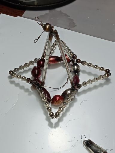 Ёлочная игрушка Стеклярус , СССР .