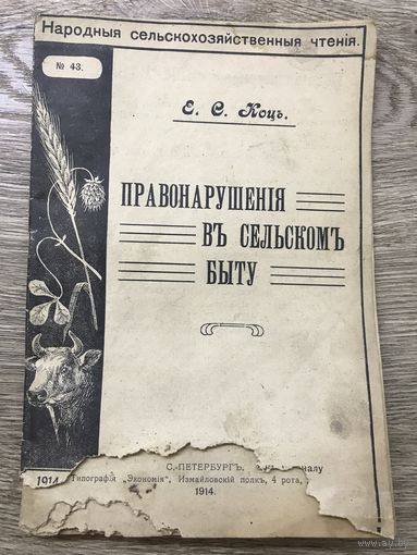 Правонарушения в сельском быту.1914г.