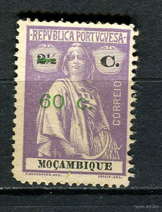 Португальские колонии - Мозамбик - 1921 - Жница с надпечаткой 60С на 2 1/2С - [Mi.232] - 1 марка. Чистая без клея.  (Лот 60Fx)-T25P36