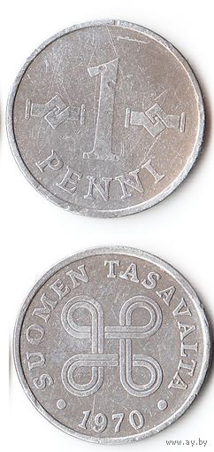 1 пенни Финляндия 1970 года