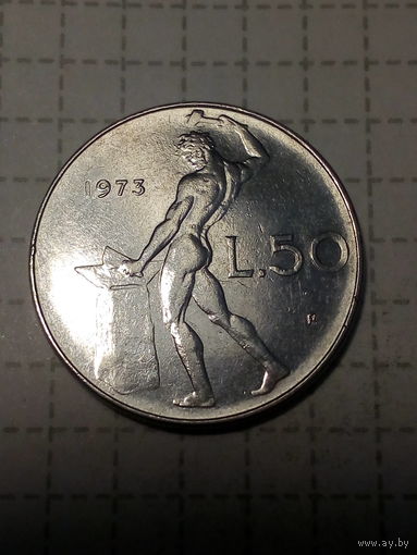 50 лир Италия  1973 год