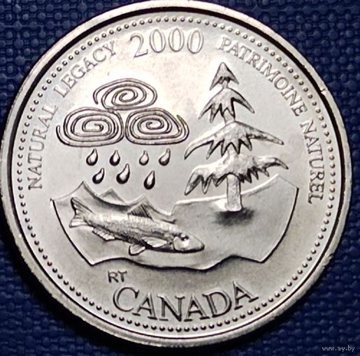 Канада 25 центов 2000 г. Природное наследие.