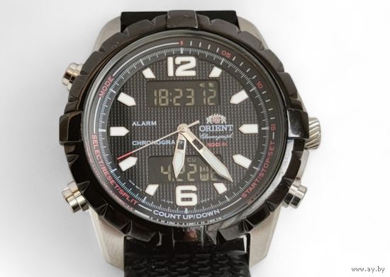 Часы хронограф Orient VZ04-D1-A CA Miyota T241 ana-digi кварц 42мм 100м Япония.