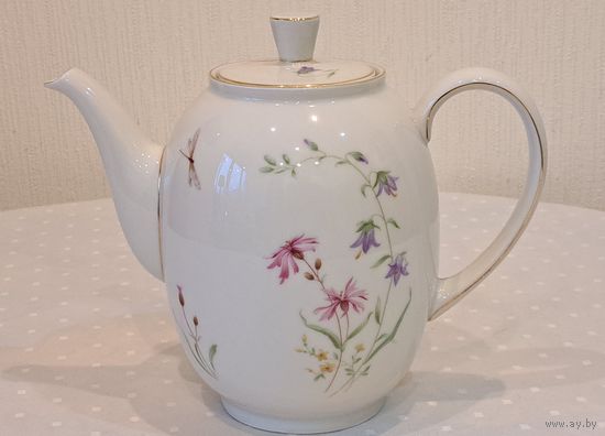 Чайник / Кофейник фарфор слоновая кость Porzellanfabrih Arzberg Bayern Германия 1950-е годы.