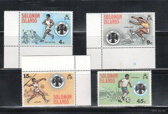 Соломоновы острова-1975,(Мих.276-279)  ** Спорт, Фтбол