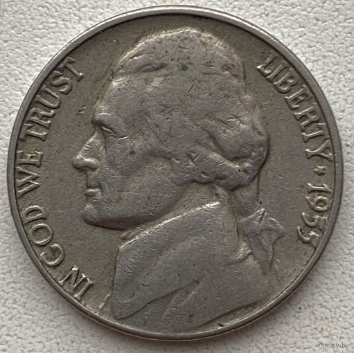 США 5 центов 1955 г. D
