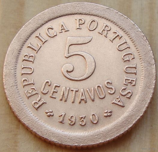Кабо - Верде. 5 сентаво 1930 год  KM#1  Тираж: 1.000.000 шт