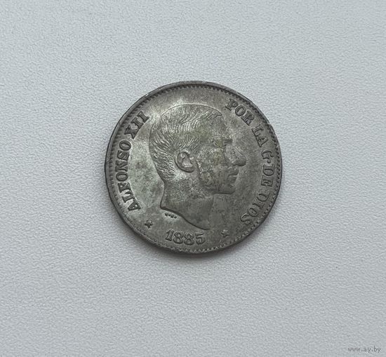 ИСПАНСКИЕ ФИЛИППИНЫ 50 сентимо 1885 г.