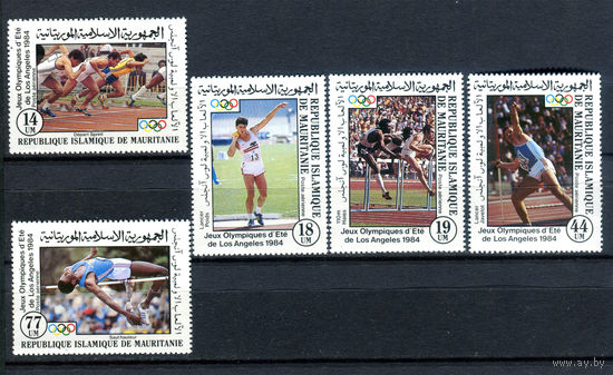 Мавритания - 1984г. - Летние Олимпийские игры. Авиапочта - полная серия, MNH [Mi 821-825] - 5 марок