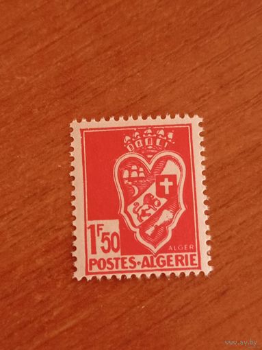 1942 французская колония Алжир герб чистая без клея (4-8)