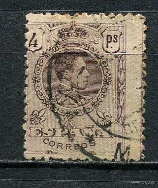 Испания (Королевство) - 1909/1926 - Король Испании Альфонсо XIII - 4Pia - [Mi.241Aa] - 1 марка. Гашеная.  (Лот 34Fv)-T25P32