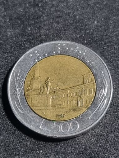 Италия 500 лир 1987
