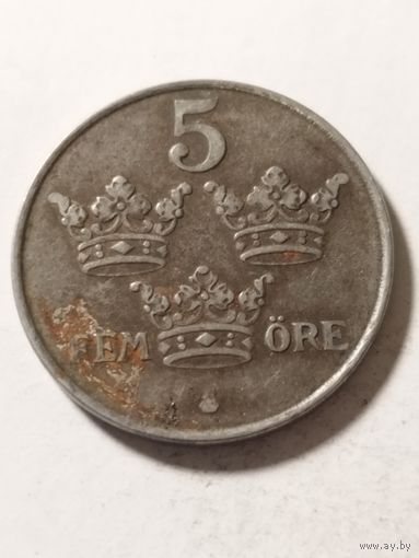 Швеция 5 оре 1949