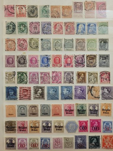 С 1 руб. Хорошая подборка старой Бельгии. 80 шт разных