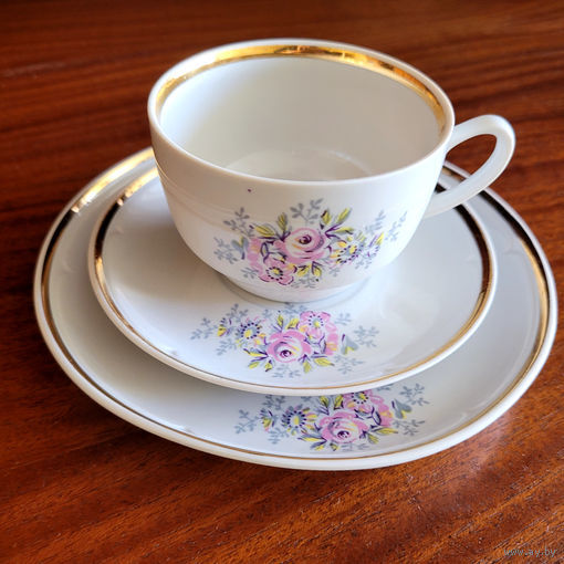 Кофейное трио из сервиза Айа-1,  Рижский ФФЗ.