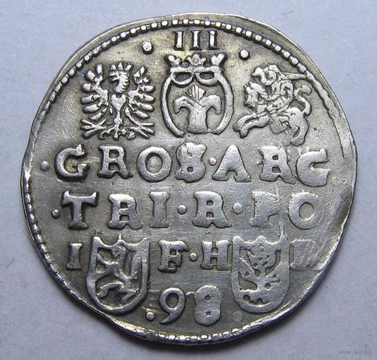 Трояк 3 гроша 1598 Познань R2