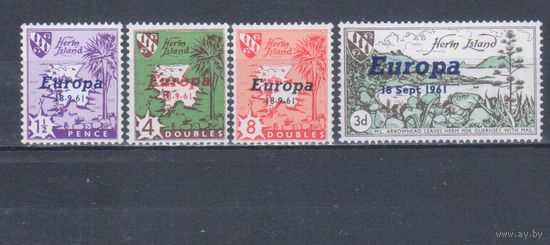 [2066] Великобритания,Херм о-в 1961. Европа.EUROPA. НАДПЕЧАТКИ. MNH