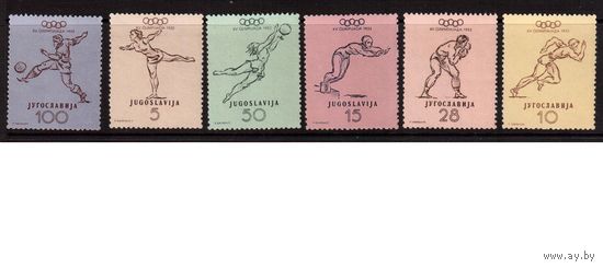Югославия-1952,(Мих.698-703) **  , Спорт, ОИ-1952