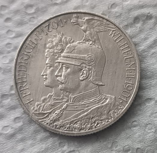 Пруссия 2 марки 1901 с блеском