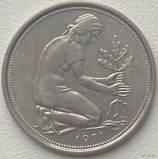 Германия 50 пфеннигов 1971 г. J